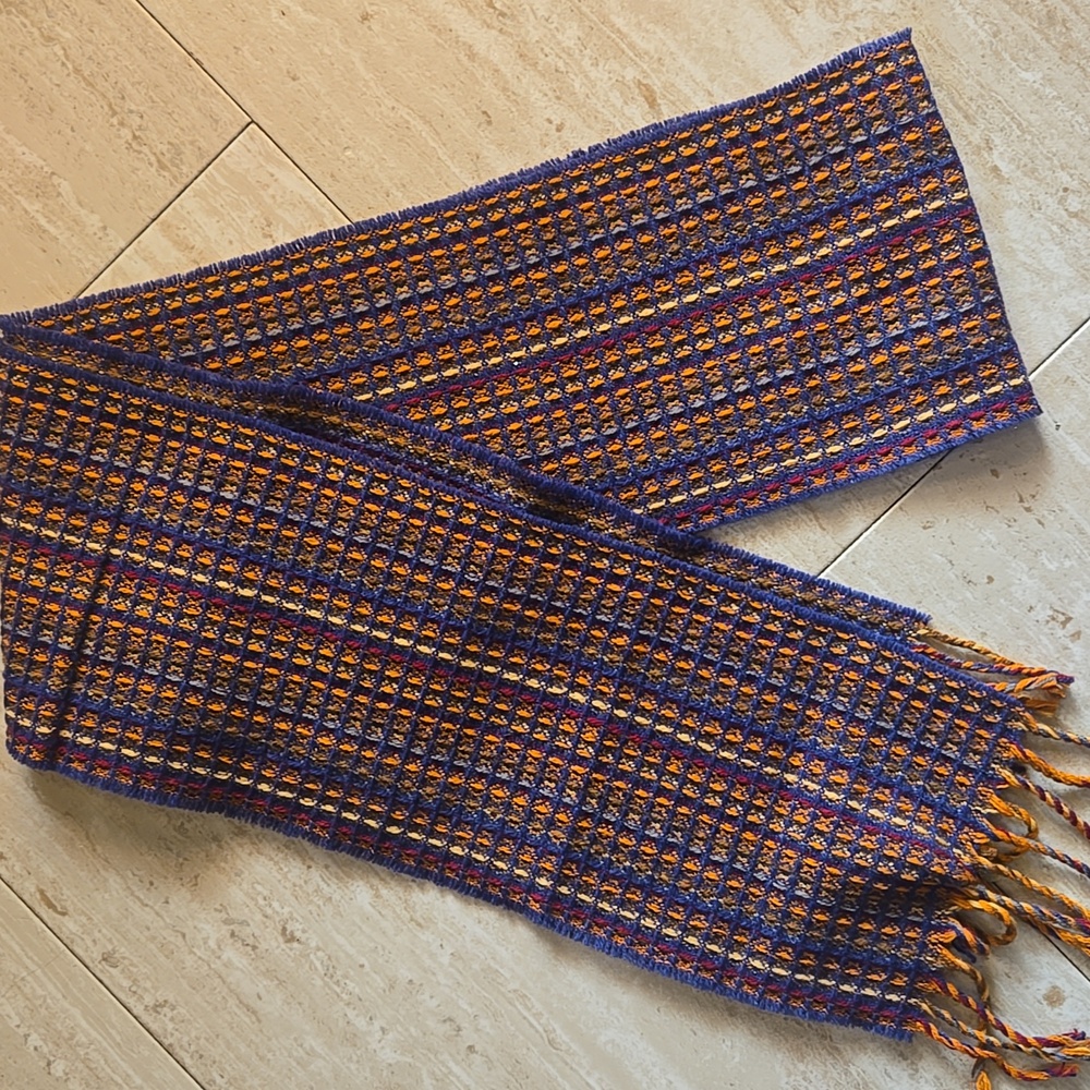 New Avoca Soft Goods Ireland Multicolor Patterned Fringed Scarf